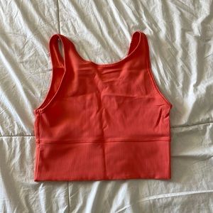 cropped lululemon orange tank top
